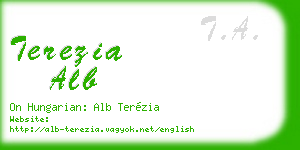 terezia alb business card
